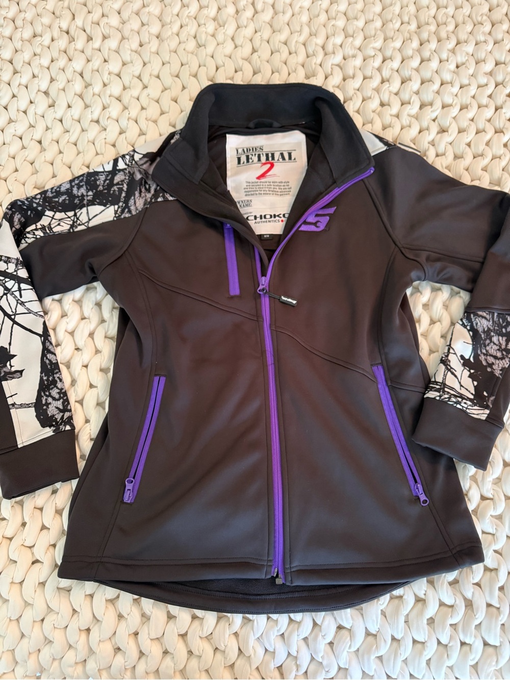 Ladies lethal 2 choko snap on Black Utility Jacket snowmobile, performance